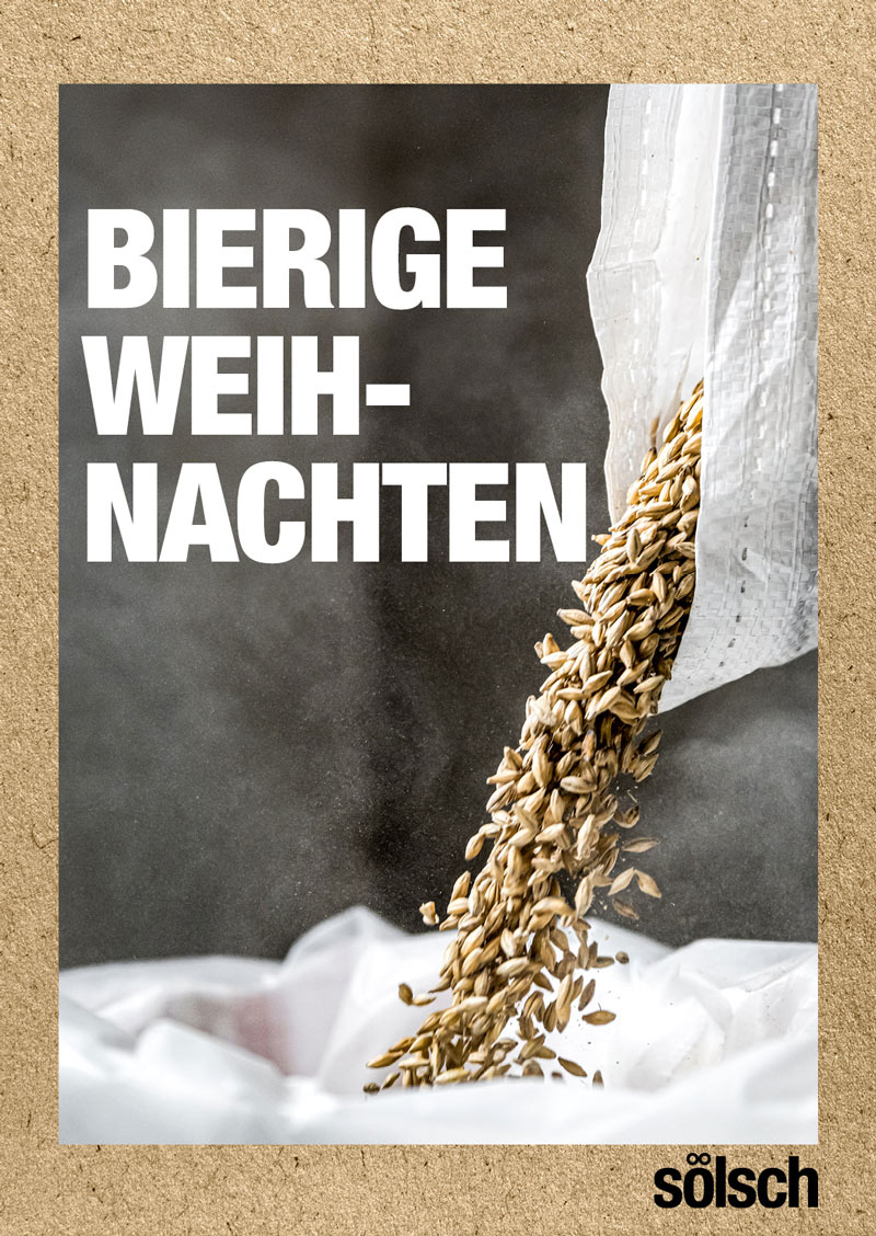 Grußkarte Bierige Weihnachten