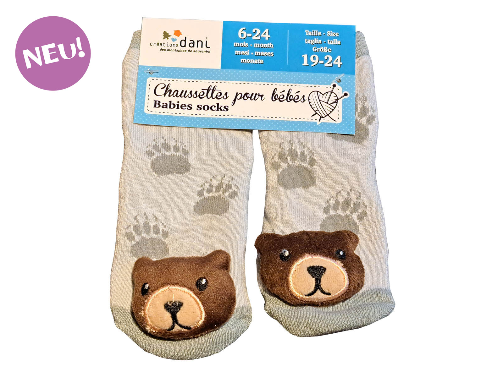 Kindersocken-Bär-Neu Kindersocken-Bär-Neu