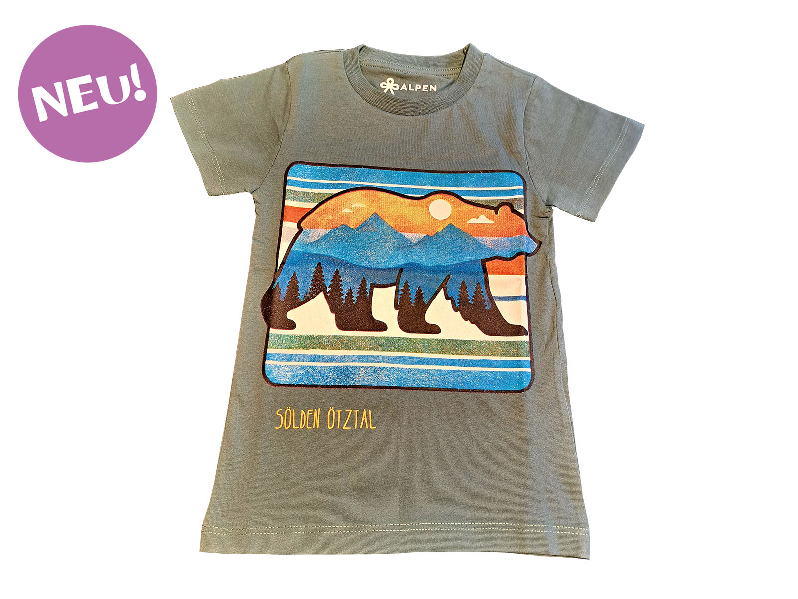 Kinder-T-Shirt-Sölden-Baer-Neu Kinder-T-Shirt-Sölden-Baer-Neu