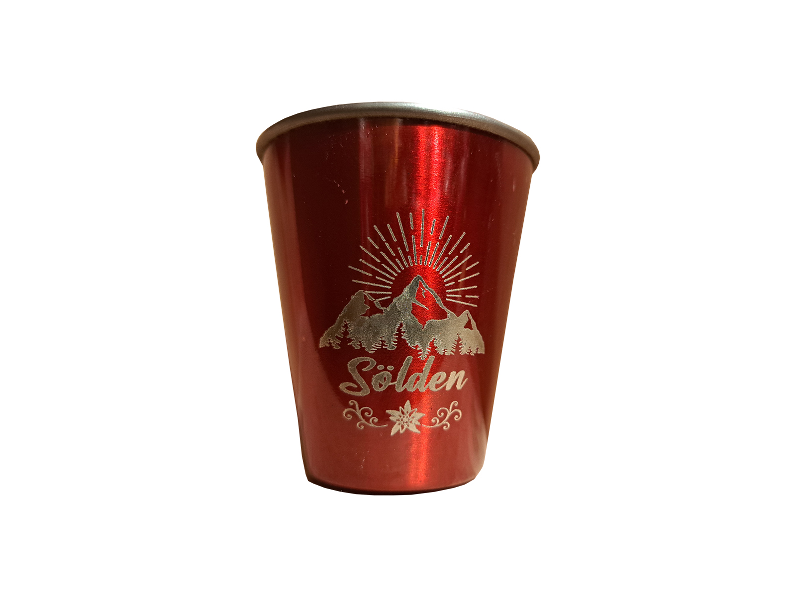 Schnapsglas-Sölden-rot Schnapsglas-Sölden-rot