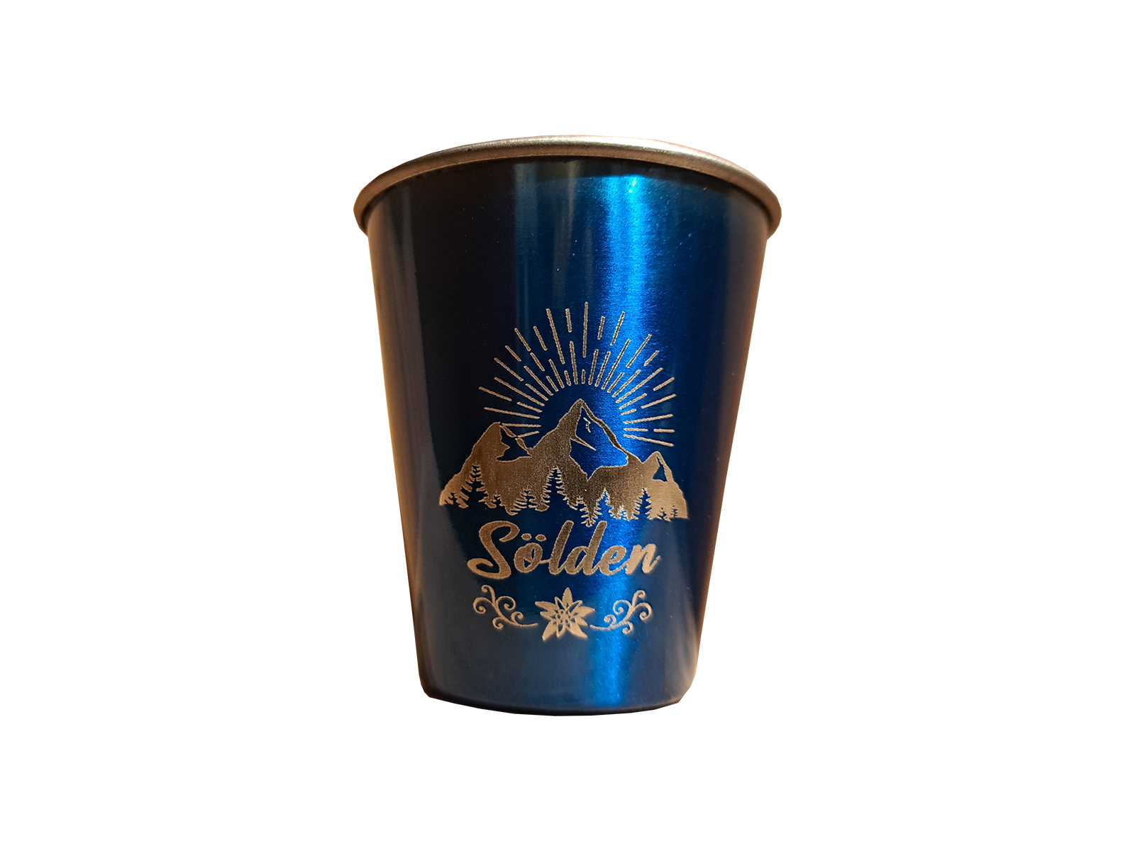Schnapsglas-Sölden-blau Schnapsglas-Sölden-blau
