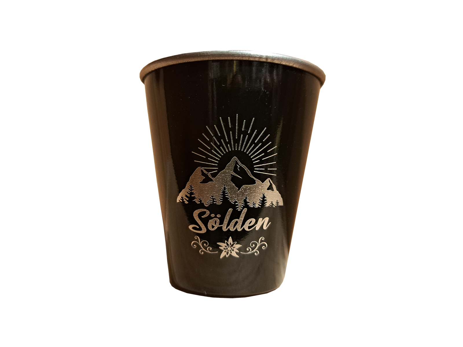 Schnapsglas-Sölden-schwarz Schnapsglas-Sölden-schwarz