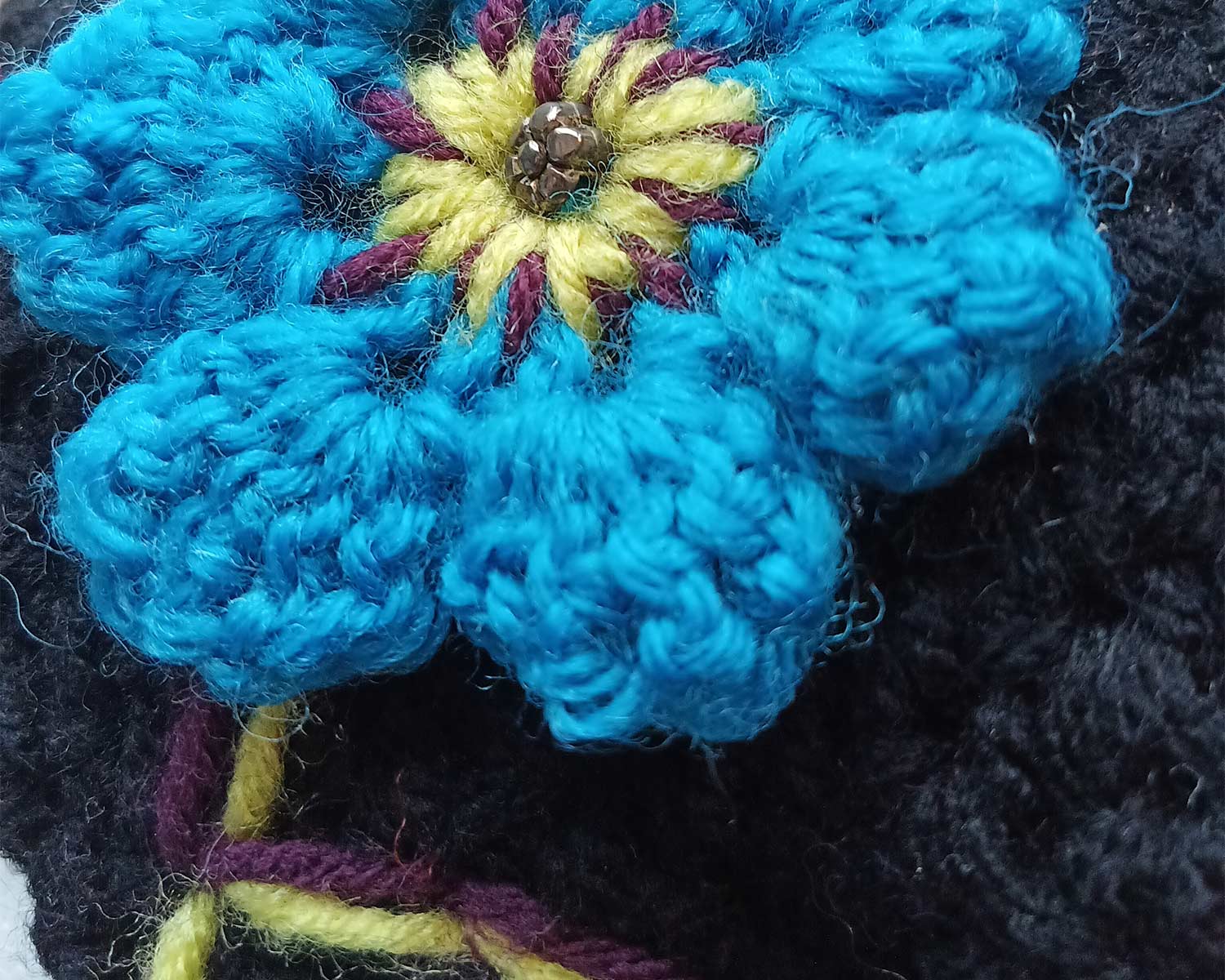 Beanie - Blaue Blume