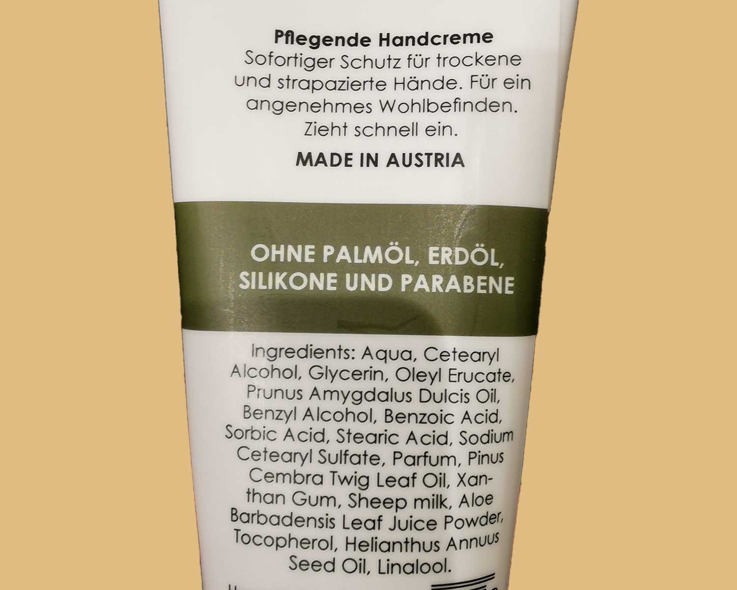 Zirbencreme mit Schafmilch